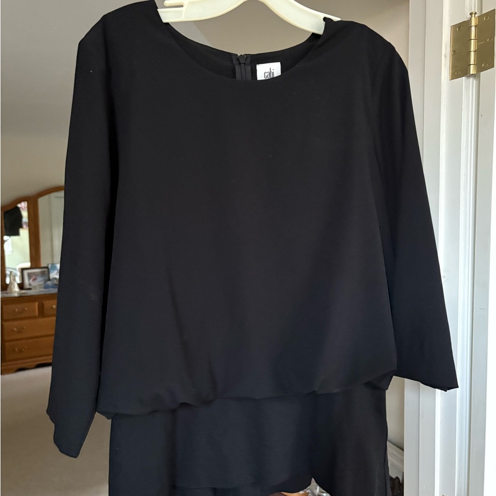 CAbi Black Peplum blouse